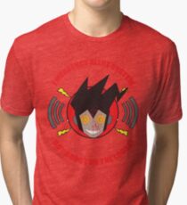 Emergency alert system- Boy robot on the loose! Tri-blend T-Shirt