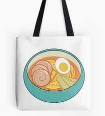 Ramen Cartoon on White Tote Bag
