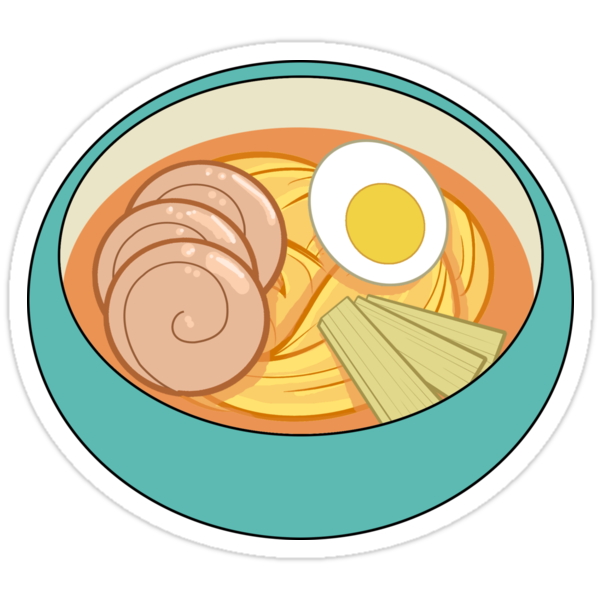 "Ramen Cartoon on White" Stickers by RamenBowl | Redbubble