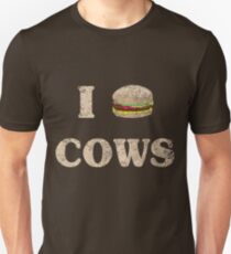 I Love Cows Hamburger Unisex T-Shirt
