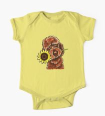Sunny Chocolate Labradoodle One Piece - Short Sleeve