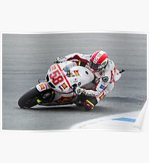 Marco Simoncelli at laguna seca 2011 Poster