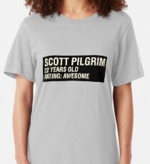Scott Pilgrim - Scott's Name Tag Slim Fit T-Shirt
