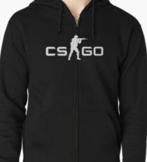 CSGO - White Zipped Hoodie