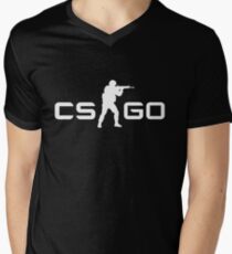 CSGO - White Men's V-Neck T-Shirt