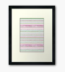 Aqua Screen Print Aztec Framed Print