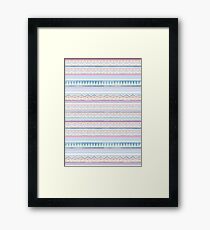 Blue Screen Print Aztec Framed Print