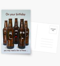 Postales Birthday Beer Humor