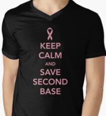 Keep Calm and Save Second Base Men's V-Neck T-Shirt