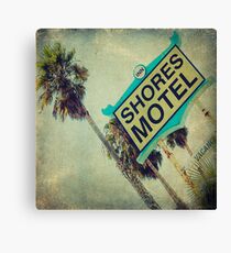 Shores Motel and Palms Canvas Print