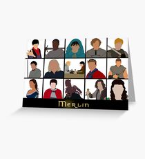 Characters Of Merlin Greeting Card