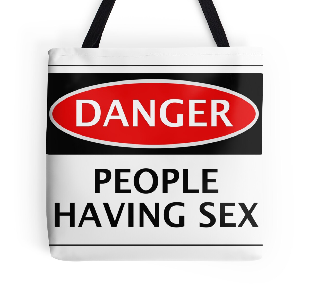 Danger People Having Sex Funny Fake Safety Sign Signage Tote Bags By Dangersigns Redbubble 6419