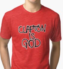 Clapton is God | London subway grafitti Tri-blend T-Shirt