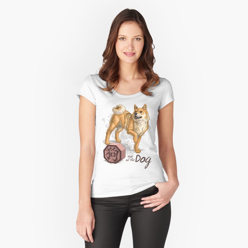 Chinese Zodiac - Year of the Dog Fitted Scoop T-Shirt