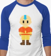 Avatar Last Airbender 8Bit Aang 3nigma Men's Baseball ¾ T-Shirt