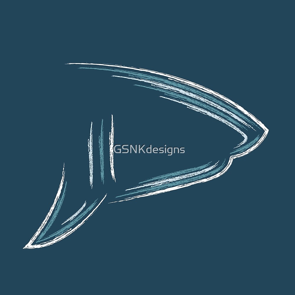 "Shark Chalk Drawing" by GSNKdesigns Redbubble