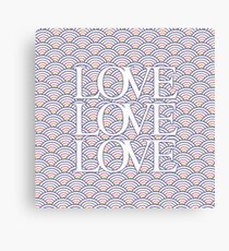 Love Love Love multi colour Canvas Print