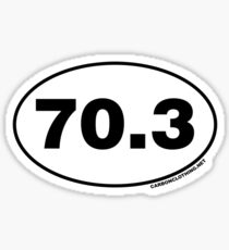 70.3 Miles Oval Sticker Sticker