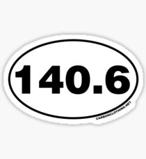 140.6 Miles Oval Sticker Sticker