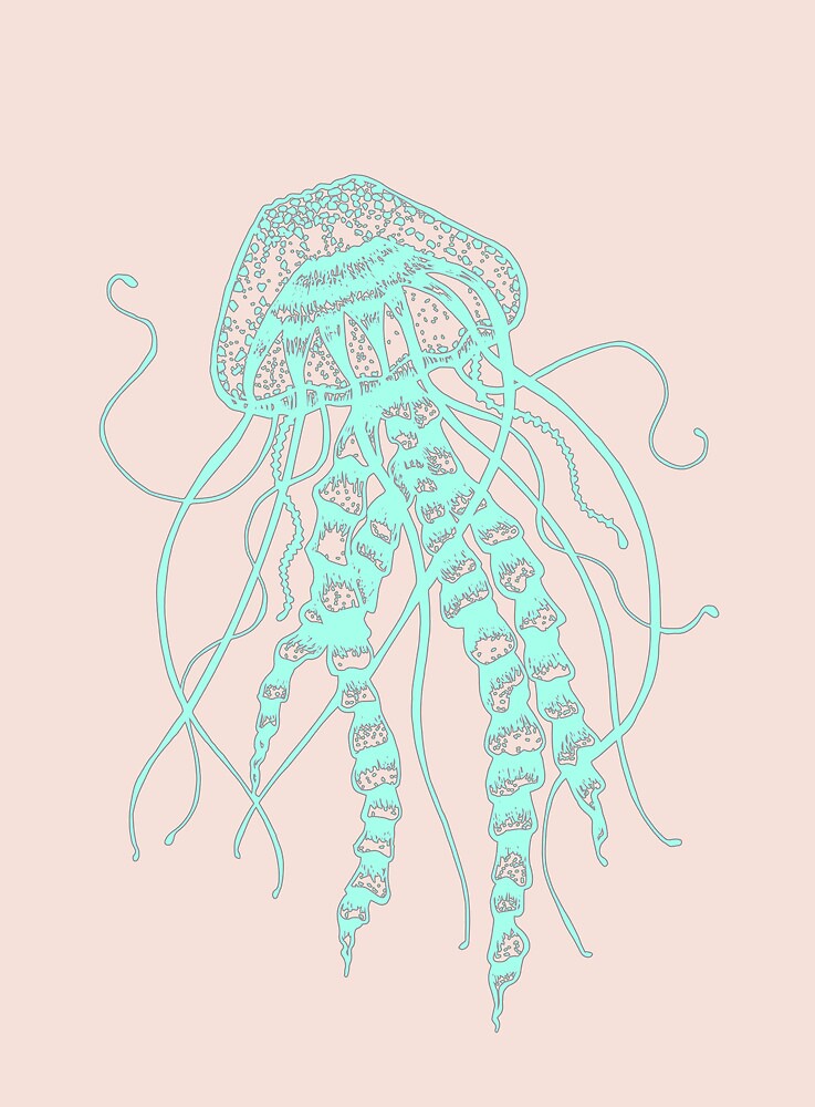 "Cute Pastel Jellyfish " by WeAreGolden Redbubble