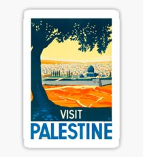 Visit Palestine Vintage Travel Poster Sticker