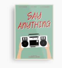 Say Anything film poster Metal Print