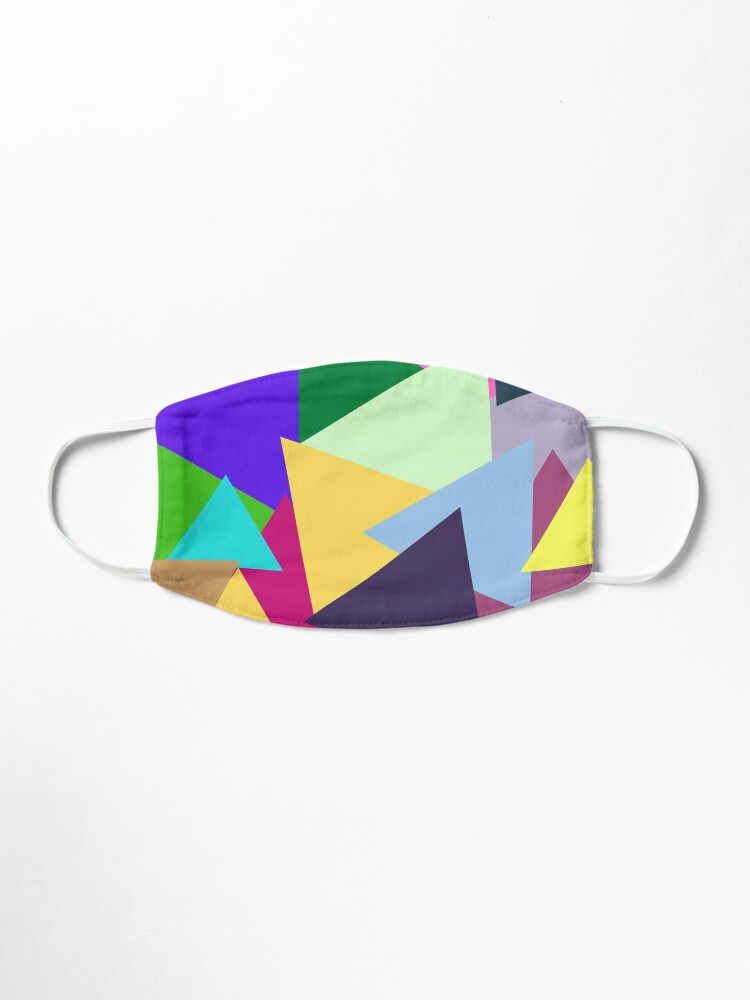 'Colorful Geometric Triangles ' Mask by Craftdrawer