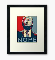 Donald Trump "NOPE" Framed Print