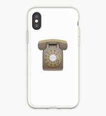 Rotary Phone (beige on white) iPhone Case