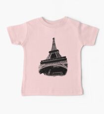 Eiffel Tower Digital Engraving Baby Tee