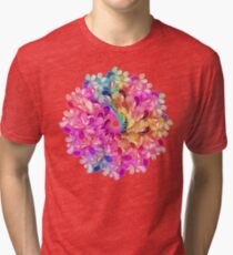 Rainbow Watercolor Paisley Flower Tri-blend T-Shirt