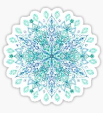 Peppermint Snowflake on Cream Sticker