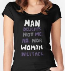 man delights not me Women's Fitted Scoop T-Shirt