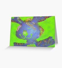 Just a little blue bunny Greeting Card