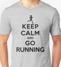 Keep Calm and Go Running (LS/Female) Slim Fit T-Shirt