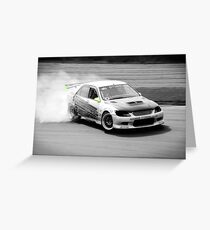 Burning Rubber Greeting Card