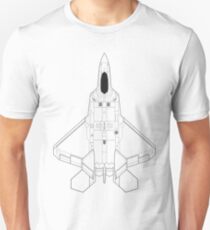 Plan de Lockheed Martin F-22 Raptor T-shirt unisexe