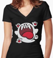 Super Mario - Boo Squad Women's Fitted V-Neck T-Shirt