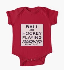 Ball and Hockey Playing Prohibited One Piece - Short Sleeve