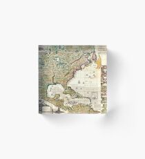 America Map 1773 Acrylic Block