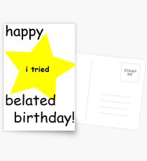 I tried birthday card Postkarten