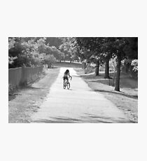 Bicycling girl Photographic Print