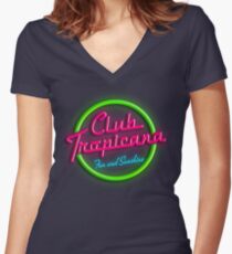 Club Tropicana Women's Fitted V-Neck T-Shirt