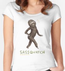 Sassquatch Tailliertes Rundhals-Shirt