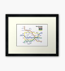 Bioshock Infinite - Columbia Sky-Line Map Framed Print