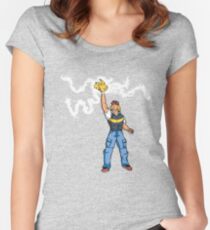 Poké-MAN: I HAVE THE PIKAAAAAAAA! Women's Fitted Scoop T-Shirt