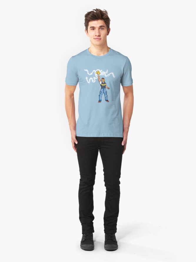 Alternate view of Poké-MAN: I HAVE THE PIKAAAAAAAA! Slim Fit T-Shirt