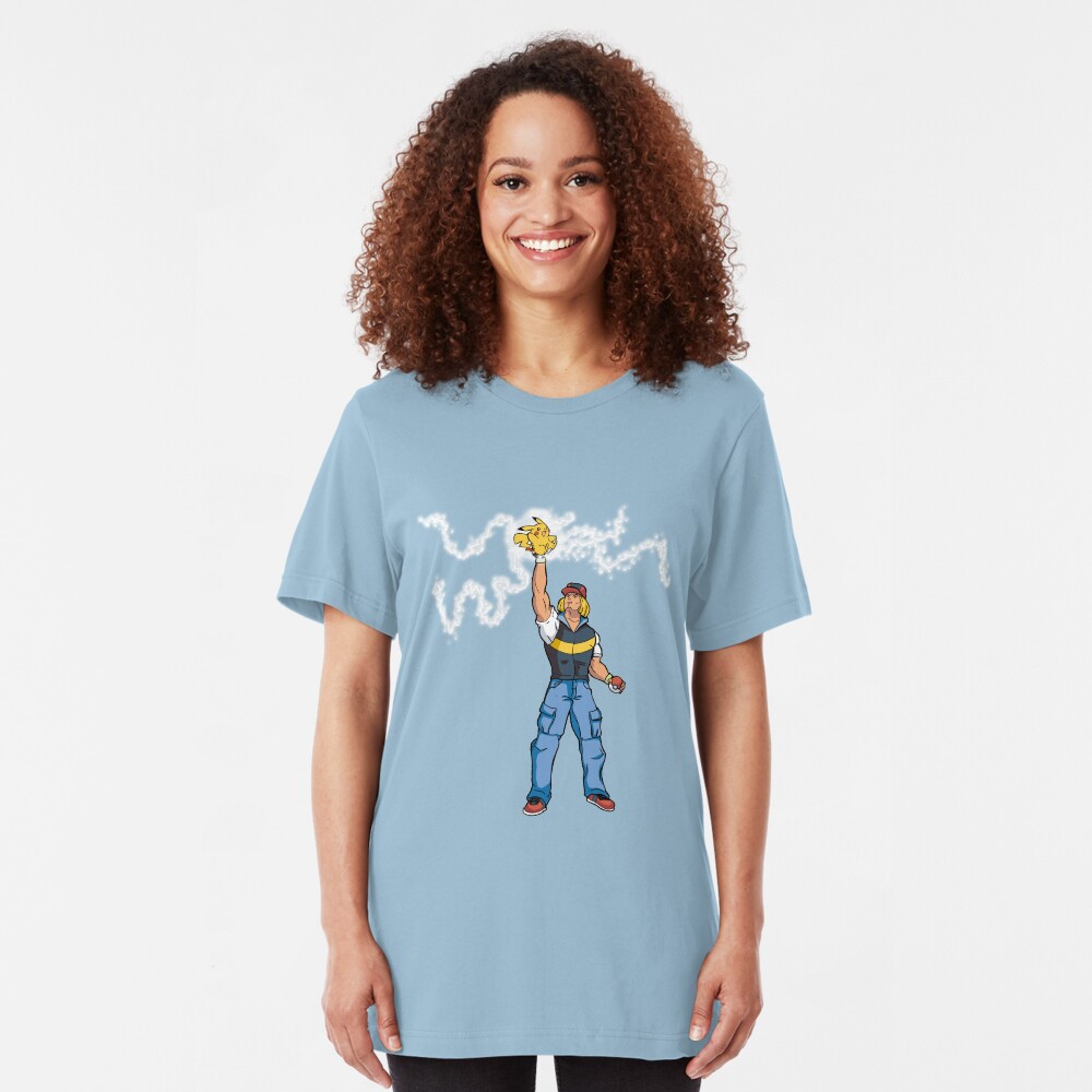 Poké-MAN: I HAVE THE PIKAAAAAAAA! Slim Fit T-Shirt