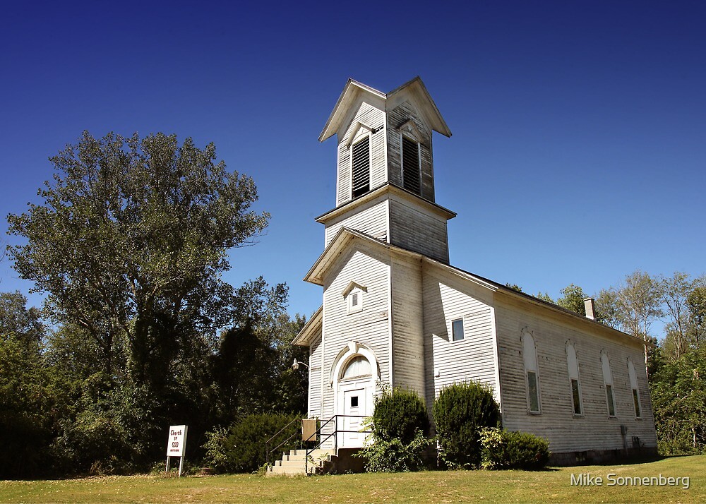 "Elm Hall Church" by Mike Sonnenberg Redbubble