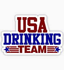 USA Drinking Team Sticker